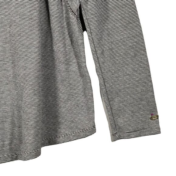 Tommy Hilfiger Sport Top Women's Size L Gray Stripes Raglan Long Sleeves - Picture 5 of 11